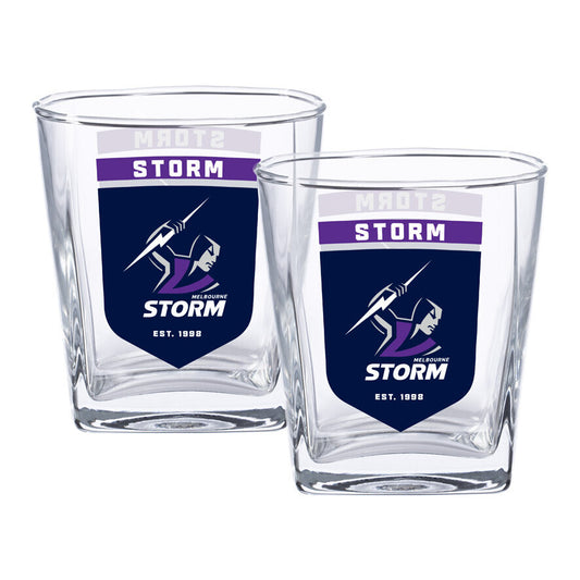 Melbourne Storm Set of 2 Spirit Glasses