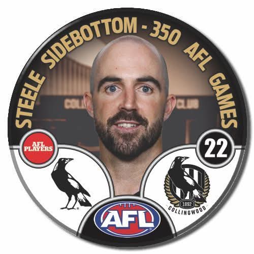 SALE SALE SALE                     2025 Steele Sidebottom 350th AFL Game - Commemorative Badge