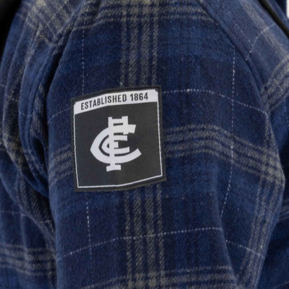 Carlton Blues Highland Hooded Flannel Shirt