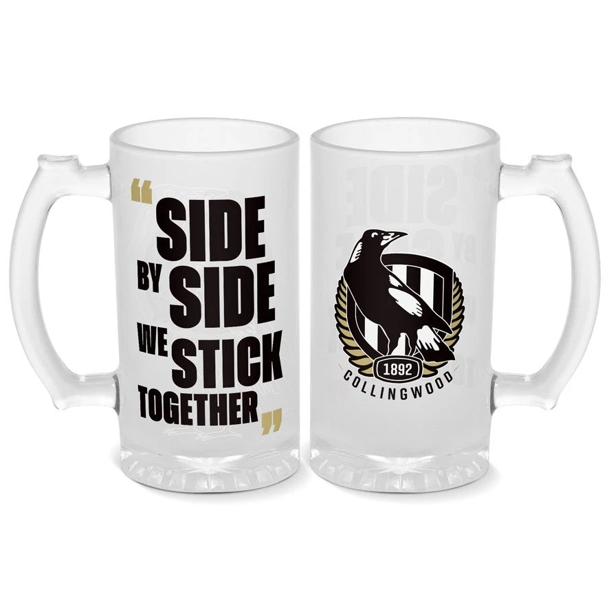 Collingwood Magpies AFL Frosted Stein