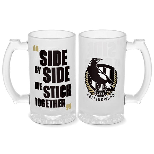 Collingwood Magpies AFL Frosted Stein