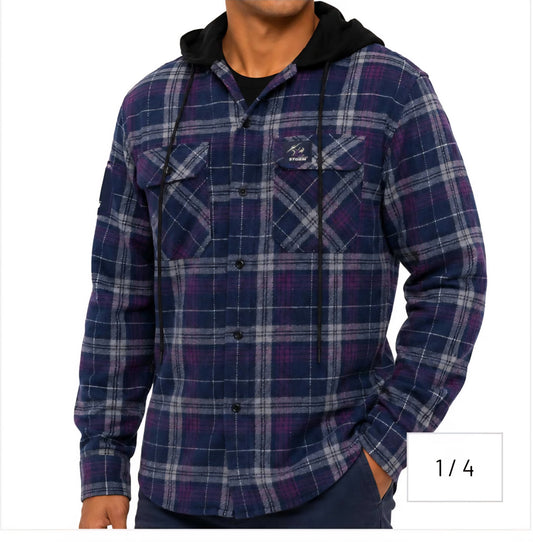 Melbourne Storm 'Highland' Hooded Flannel Shirt