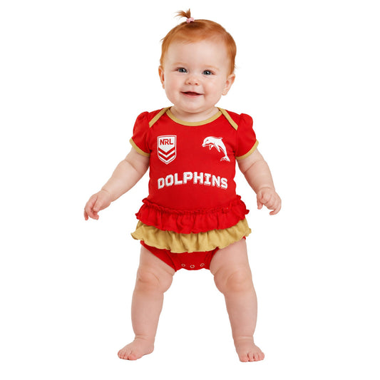 NRl Dolphins Girls Tutu Footysuit