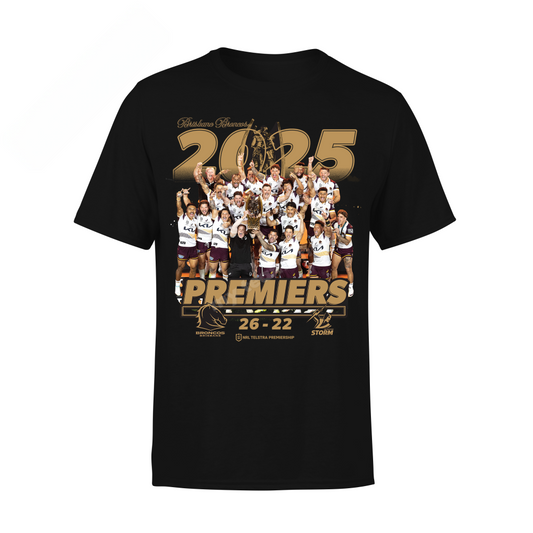 SALE SALE SALE                         Brisbane Broncos Men's 2025 Premiers Photo Tee