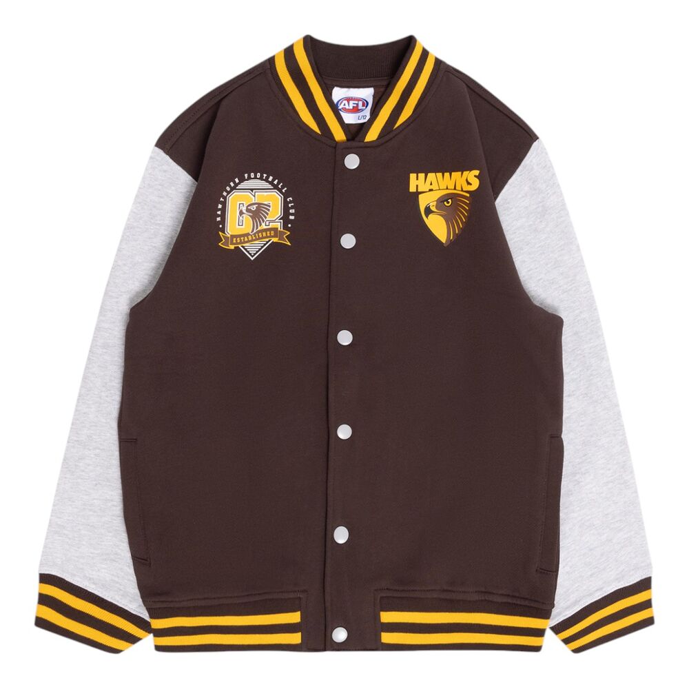 SALE SALE SALE                Hawthorn Hawks Youths Varsity Fleece Jacket