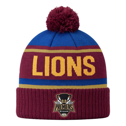 AFL Brisbane Lions 2026 3-Peat  Premiers Supporter Beanie
