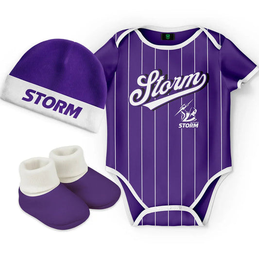 NRL Melbourne  Storm Lullaby 3 piece set