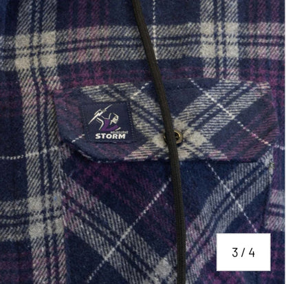Melbourne Storm 'Highland' Hooded Flannel Shirt