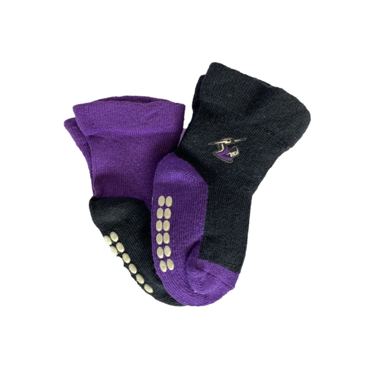 NRL Melbourne Storm Infants crew socks 2-pack