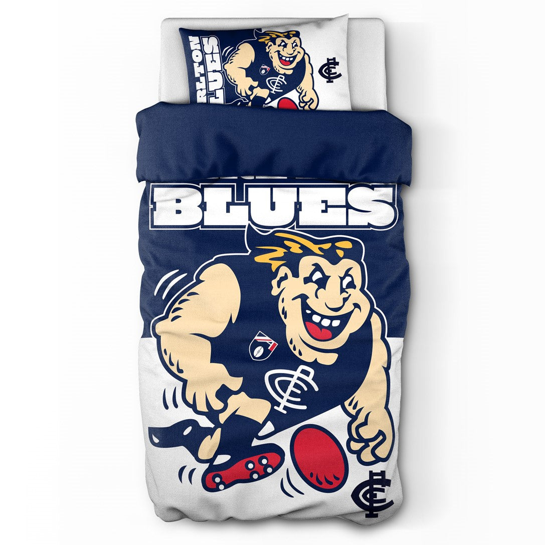 SALE  Carlton Blues Doona Quilt Cover Set - Single