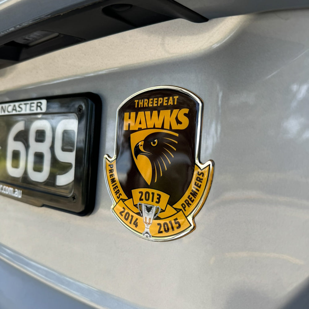 SALE SALE SALE                  Hawthorn Hawks Threepeat Premiers Logo Decal