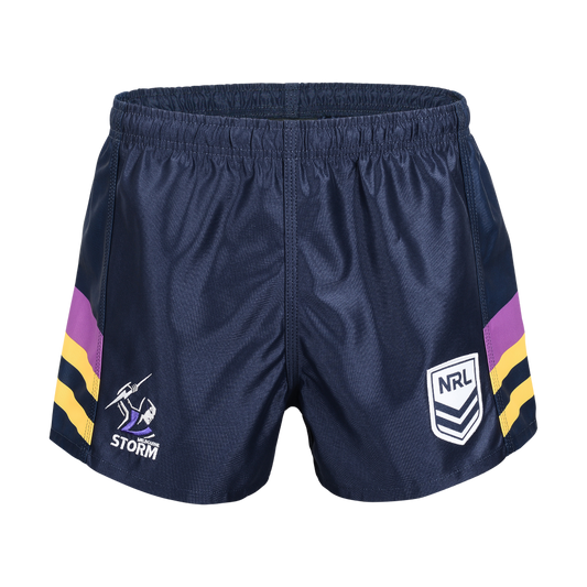 New Melbourne Storm 2026 Men's Supporter Rugby Shorts.