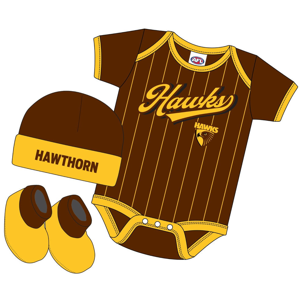 Hawthorn Hawks Infant Lullaby 3 piece set