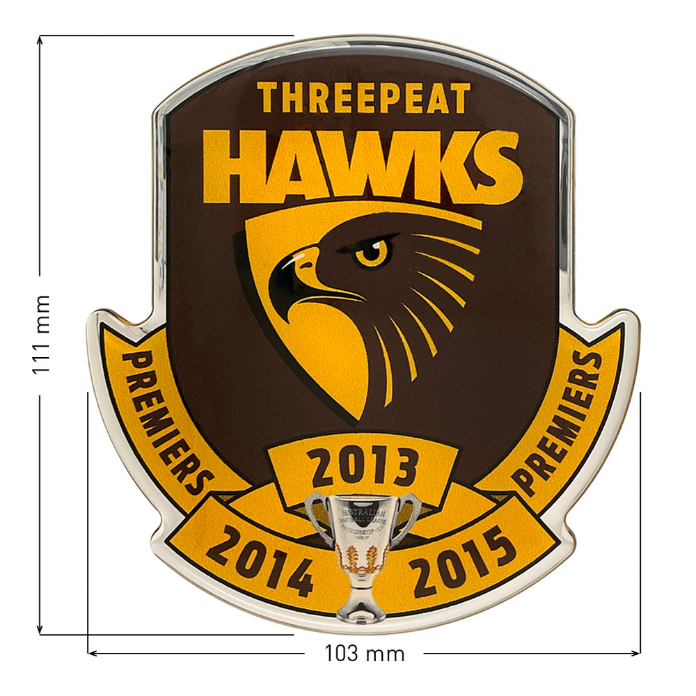 SALE SALE SALE                  Hawthorn Hawks Threepeat Premiers Logo Decal