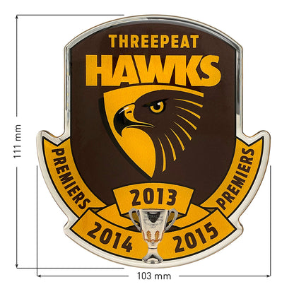 SALE SALE SALE                  Hawthorn Hawks Threepeat Premiers Logo Decal