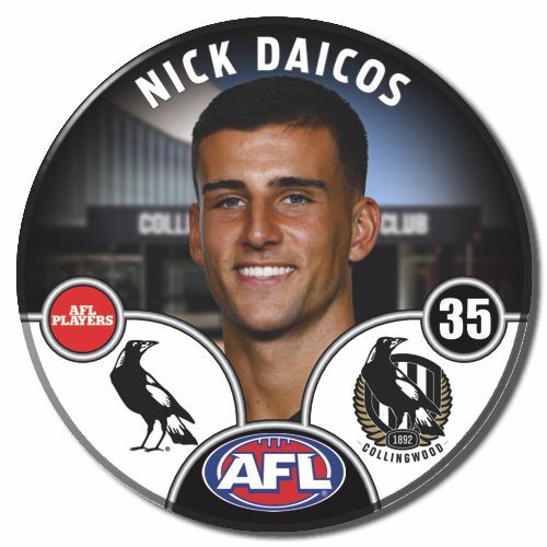 AFL Collingwood Player Badge - Nick Daicos