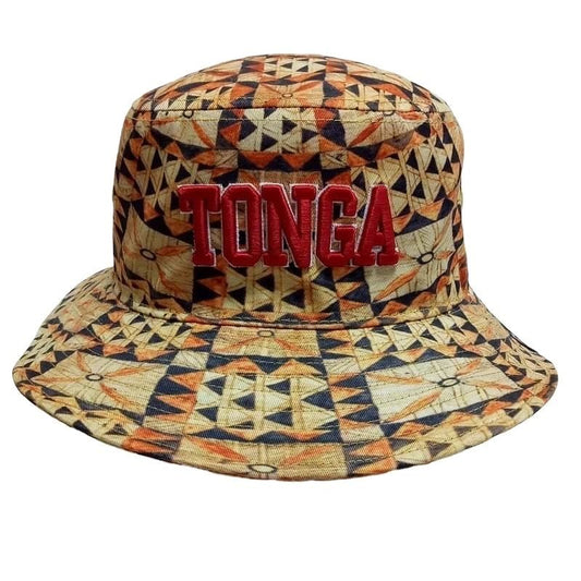 Tonga Bucket Hat Tapa Design