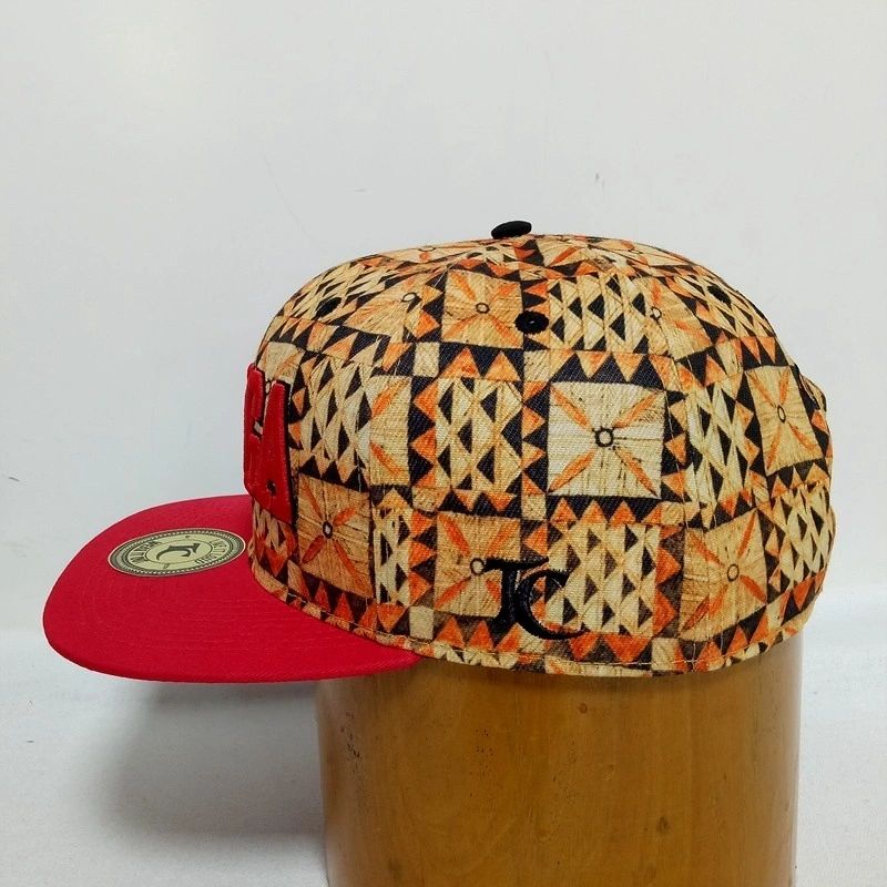 Tonga Snapback Cap Tapa Red