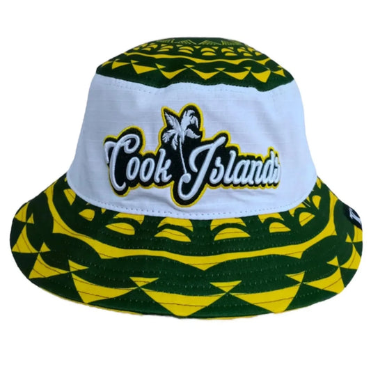 Cook Islands Bucket Hat Green Yellow