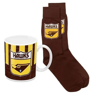 Hawthorn Hawks  Heritage Mug and Sock Gift Pack