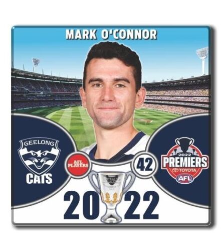 2022 AFL Geelong Premiers Player Ceramic Tile / Coaster - Mark O'Connor.