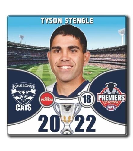 2022 AFL Geelong Premiers Player Ceramic Tile / Coaster - Tyson Stengle.