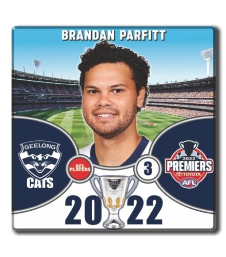 2022 AFL Geelong Premiers Player Ceramic Tile / Coaster - Brandon Parfitt.