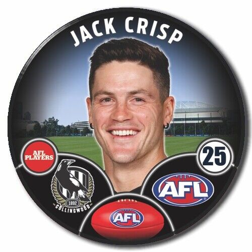 2023 AFL Collingwood Player Badge - Jack Crisp