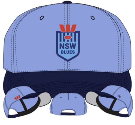 STOCKTAKE SALE           NSW Blues 2024 Sky Blue/Navy Player's Media Stadium Cap