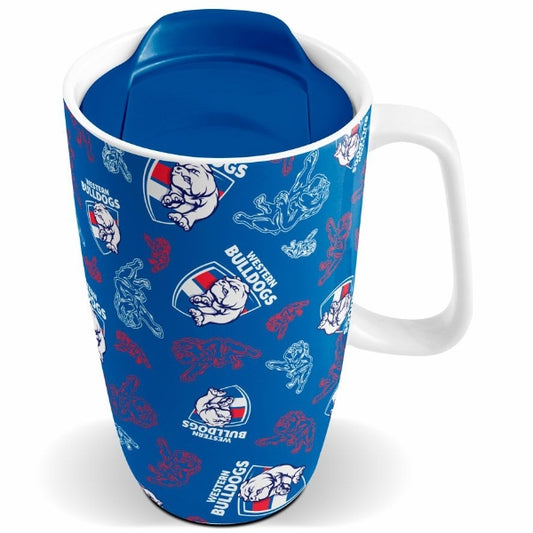 Western Bulldogs Ceramic Travel Mug with Handle