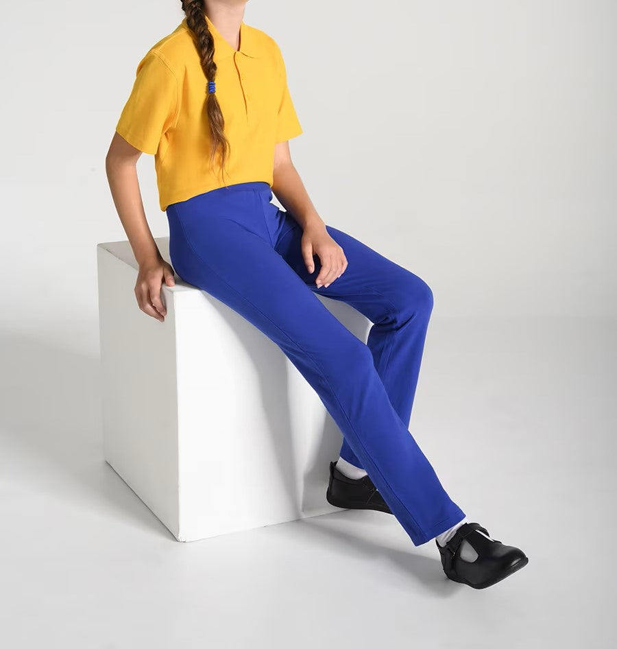 School Bootleg Pants Girls - Royal Blue