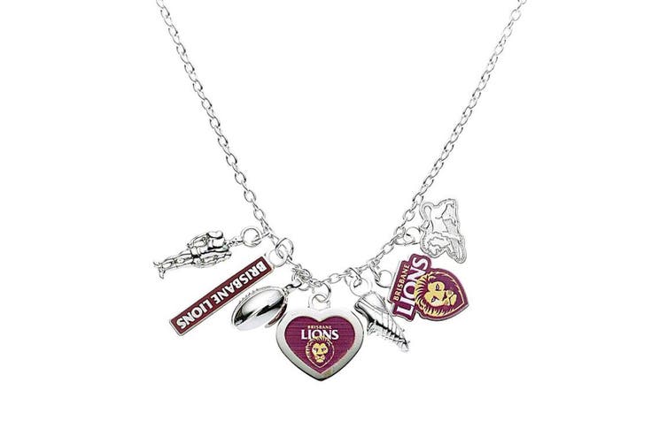 Brisbane Lions Charm Pendant Necklace Team Logo Pendants Jewellery