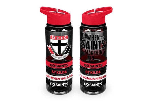 St Kilda Saints Tritan Drink Bottle with Wrist Bands