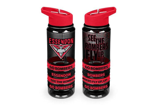 Essendon Bombers Tritan Drink Bottle with Wrist Bands