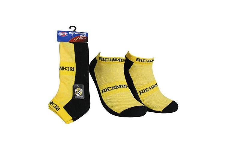 Richmond Tigers 2 Pack Ankle Sport Socks