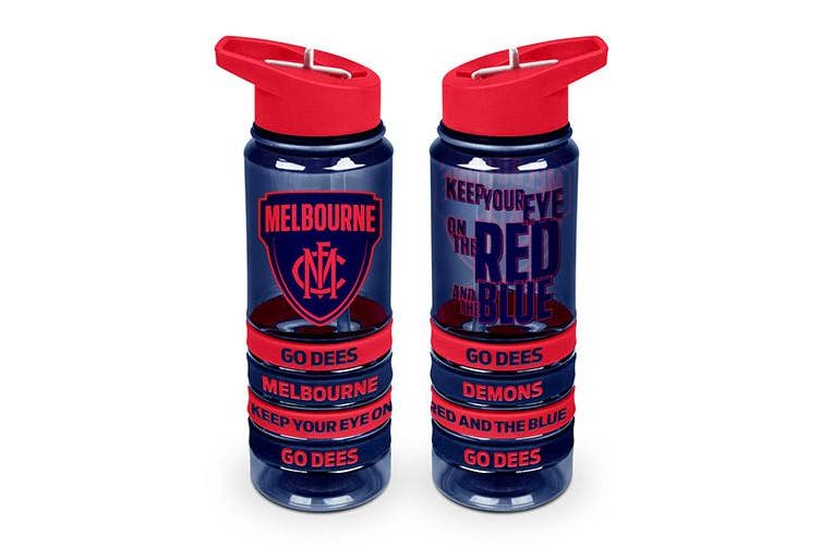 Melbourne Demons Tritan Drink Bottle with Wrist Bands