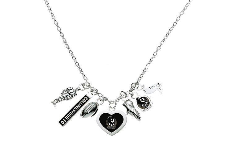 Collingwood Magpies Charm Pendant Necklace Team Logo Pendants Jewellery