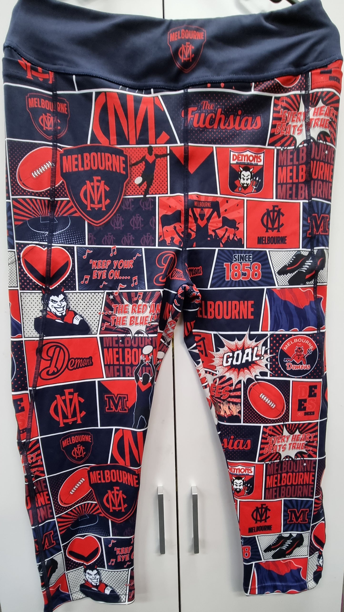 Melbourne Demons womens pop art leggings