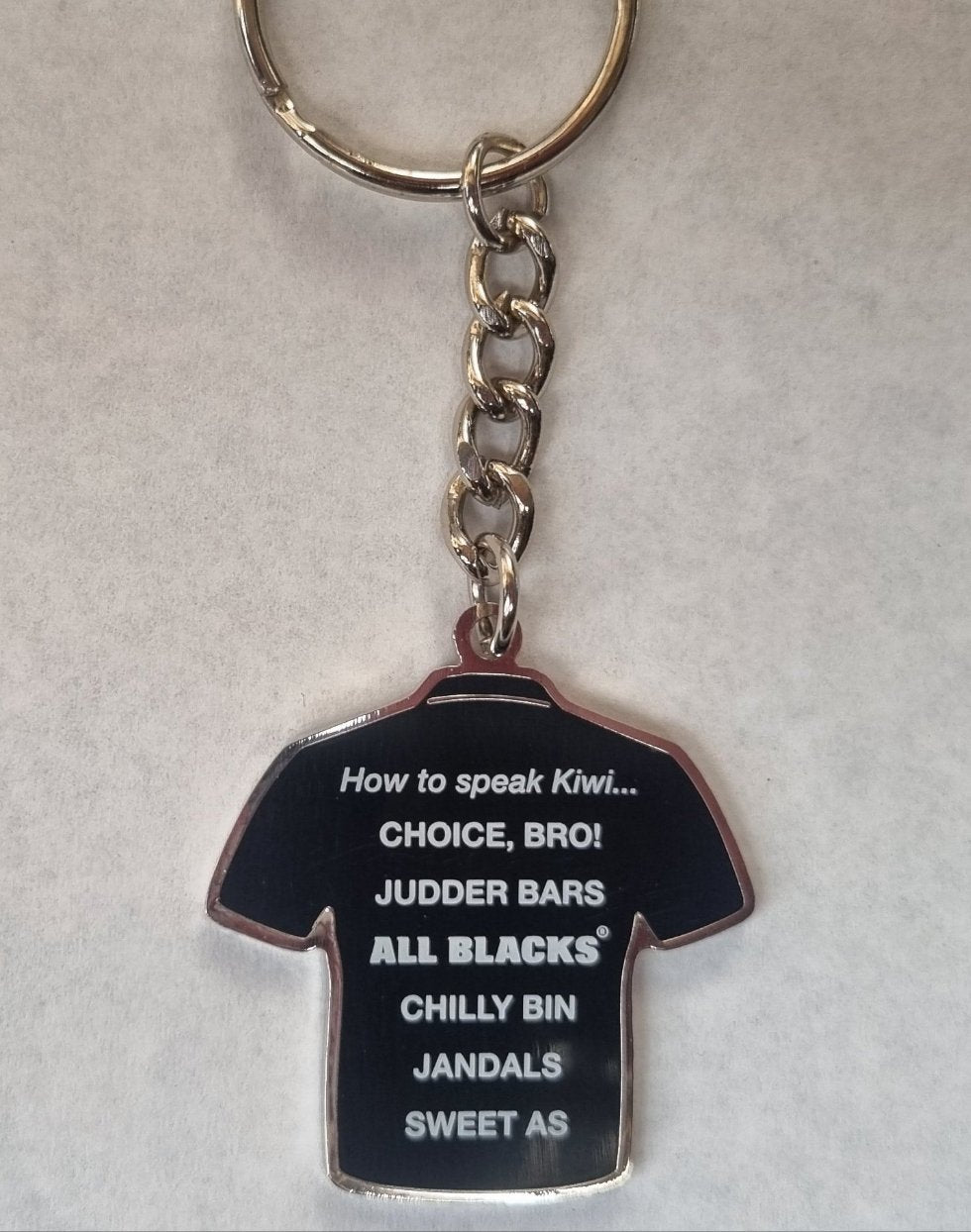 All Blacks Jersey 'How to Speak Kiwi' keyring