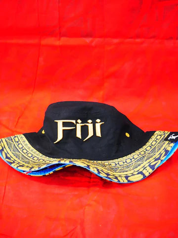 FIJI Bucket Hat Black and Gold