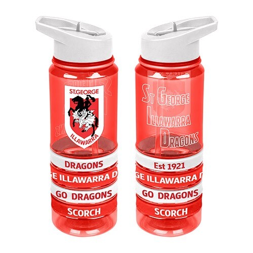 St George Illawarra Dragons Tritan Drinks Bottle With Bands