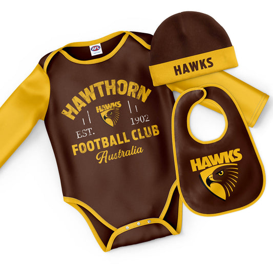 Hawthorn 3pc baby set