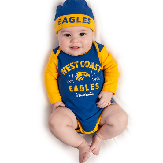 West Coast Eagles 3pc baby set