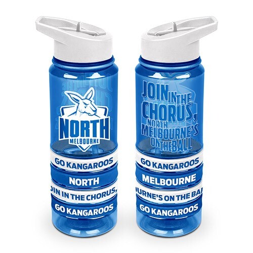 North Melbourne Kangaroos Tritan Drink Bottle with Wrist Bands