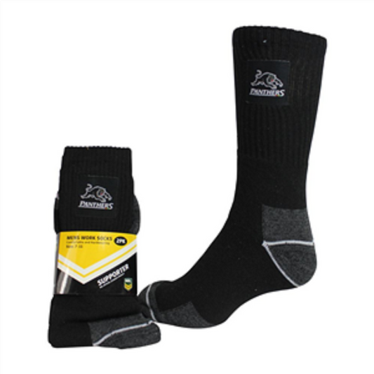 Penrith Panthers Men's Heavy Duty work socks 2pk