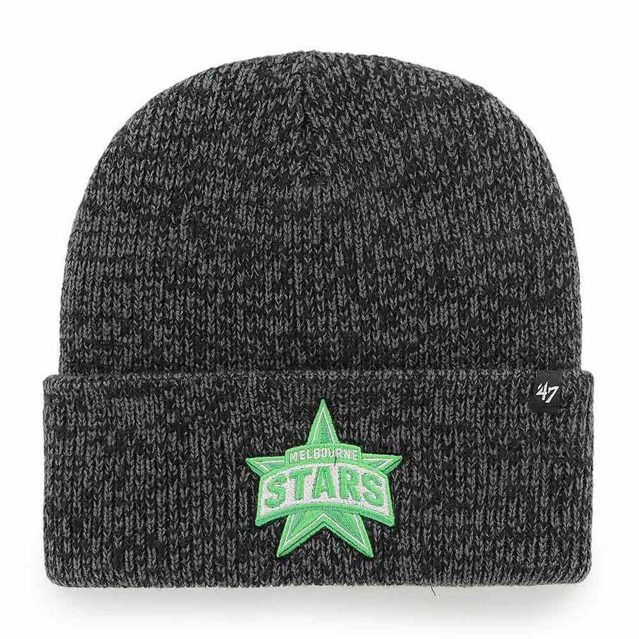 Melbourne Stars Black '47 Cuff Knit Beanie