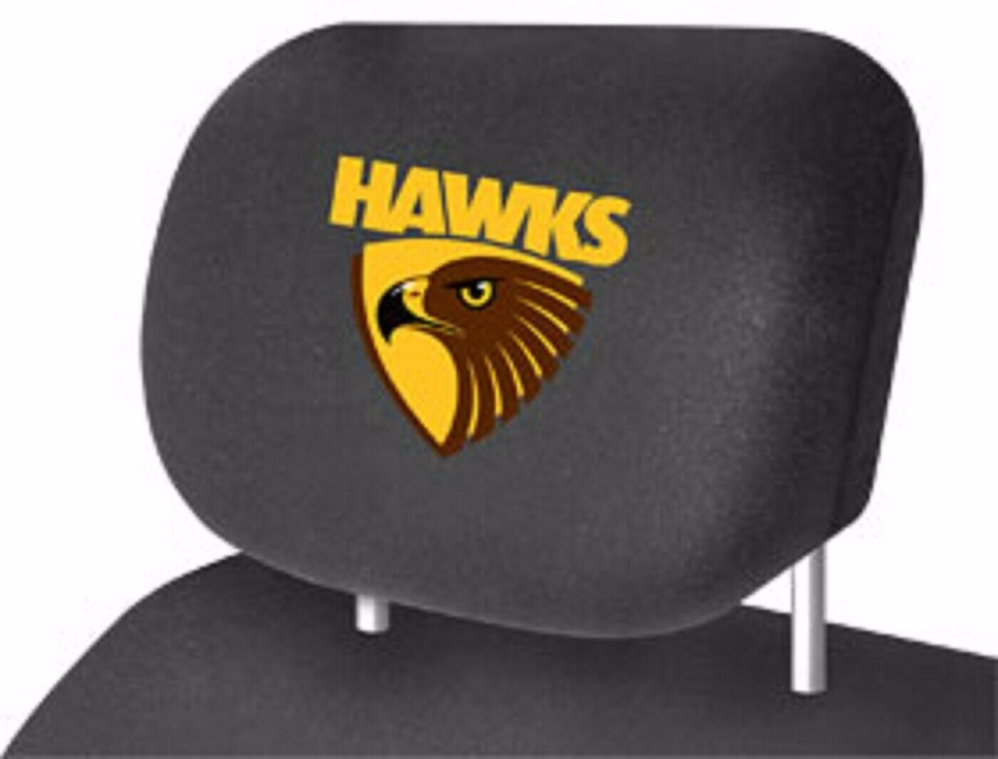 Hawthorn Hawks AFL Car Head Rest Cover Set Of Two Covers