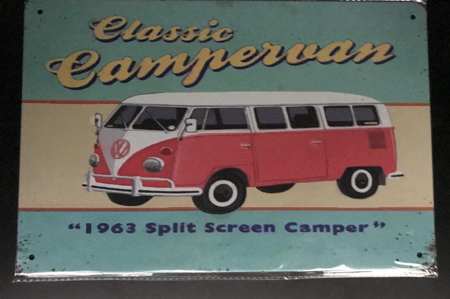 VW Combl 1963 split Screen Camper Metal Sign