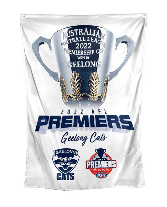 STOCKTAKE SALE           2022 Geelong Cats Premiers Wall Flag