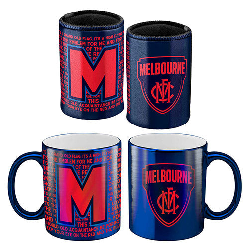 Melbourne Demons
Metallic Can Cooler and Mug Gift Pack